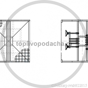 Бункер угля вид сверху. Чертеж