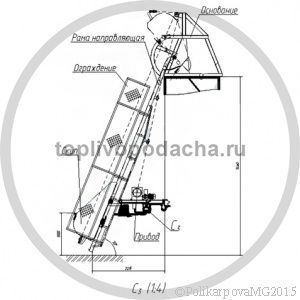 Скиповый подъемник 800. Чертеж